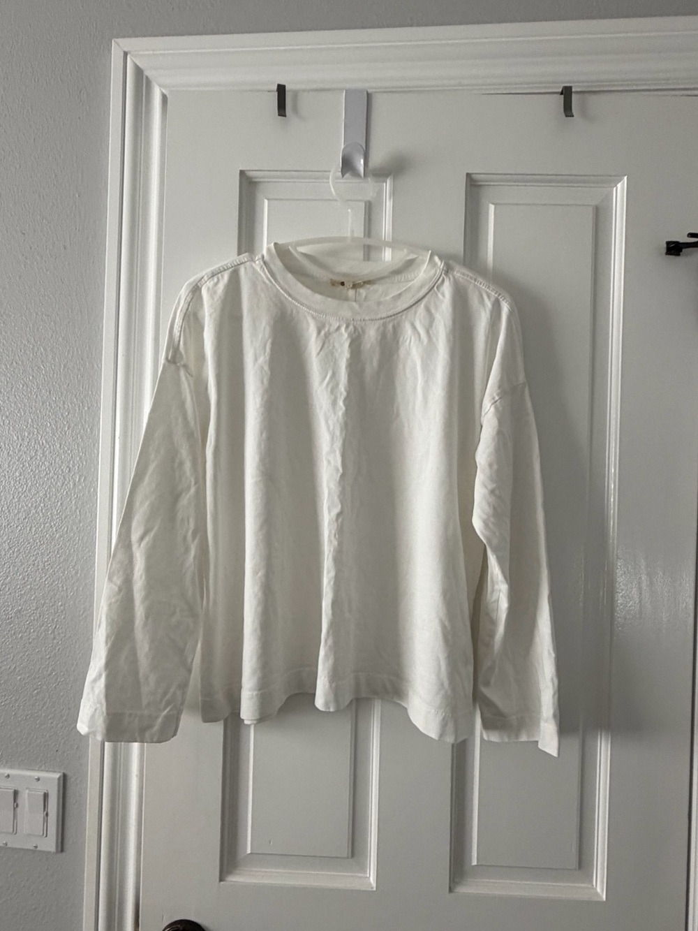 Madewell white long sleeved shirt